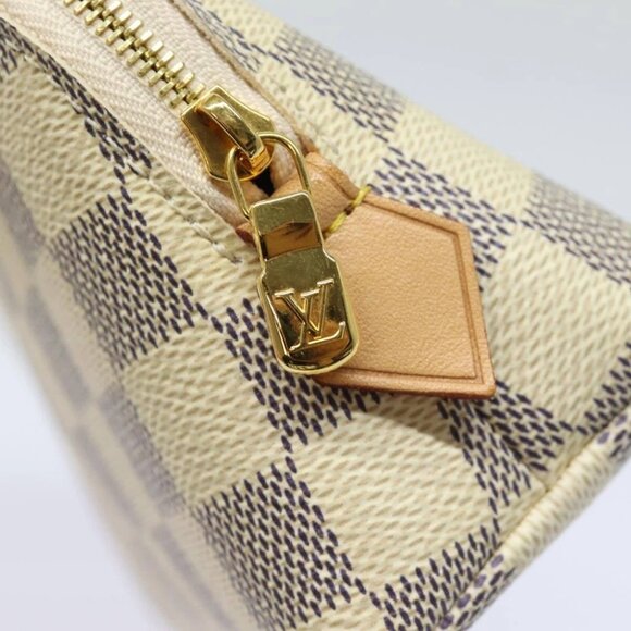 LOUIS VUITTON Damier Azur Pochette Cosmetic PM Pouch - Picture 9 of 14
